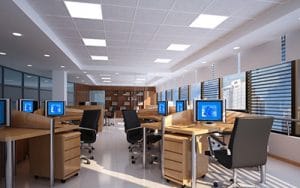 2x2 LED fixture office lighting